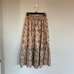 Ann Taylor Floral Midi Skirt Size Medium